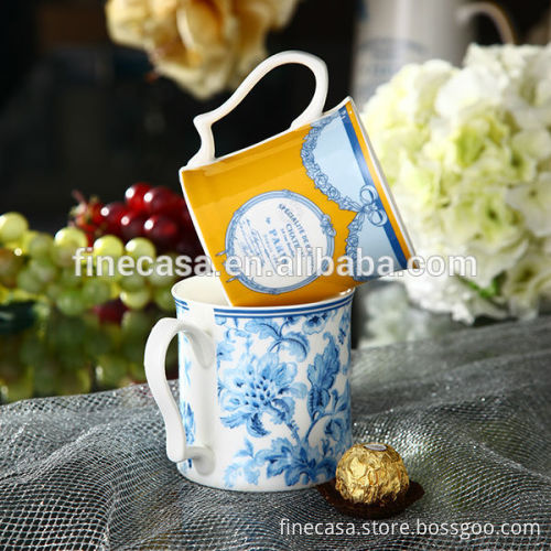 12OZ Elegant Style New Bone China Elegant Coffee Mug of New Classic